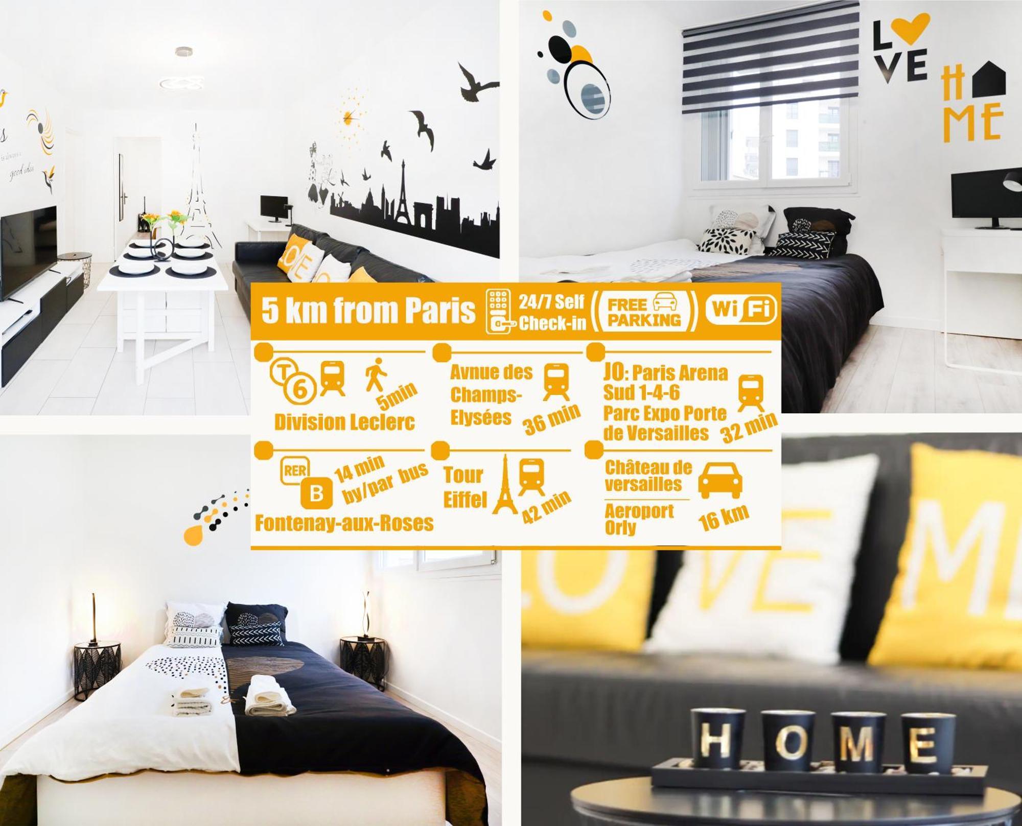 Apt3P-55M2-Parkingfree-5Km From Paris Daire Le Plessis-Robinson Dış mekan fotoğraf